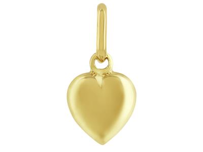 Ciondolo A Forma Di Cuore, Misura Media 9 X 8 Mm, Oro Giallo 18 Ct.