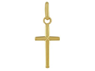 Ciondolo A Forma Di Croce, Modello Medio 15 Mm, Oro Giallo 18 Ct. - Immagine Standard - 1