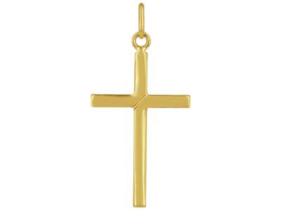 Pendente A Forma Di Croce, Modello Grande 29 Mm, Oro Giallo 18 Ct. - Immagine Standard - 1