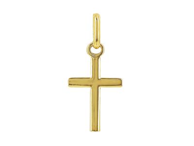 Ciondolo A Croce 9 X 14 Mm, Oro Giallo 18 Carati - Immagine Standard - 1