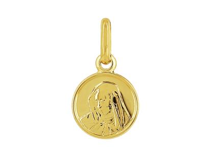 Medaglia Vergine 8 Mm, Oro Giallo 18 Carati - Immagine Standard - 1