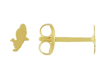 Orecchini Mappa Martinica, 5 X 3 Mm, Oro Giallo 750 - Immagine Standard - 1