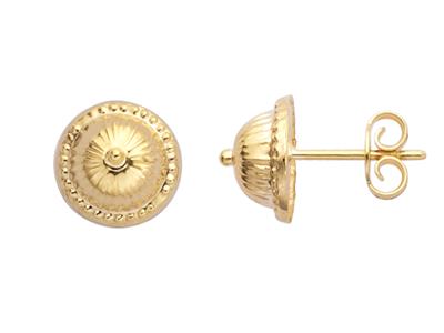Orecchini Cavolo 10 Mm, Oro Giallo 750 - Immagine Standard - 1
