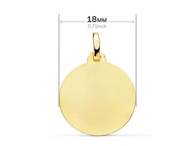 Medaglia Di Sant'antonio Cava 18 Mm, Bordi Cesellati, Oro Giallo 18 Ct. - Immagine Standard - 2