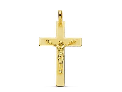 Ciondolo Croce Di Cristo, Oro Giallo 18 Carati