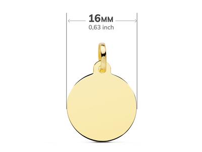 Ciondolo San Cristoforo, Cavo Sabbiato 16 Mm, Oro Giallo 18 Ct. - Immagine Standard - 2