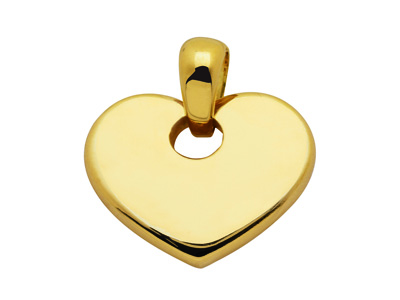 Ciondolo Cuore Modello Medio 18 Mm,oro Giallo 18 Carati. Rif. 60317