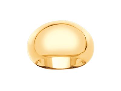 Anello Rigido Da 14 Mm, Oro Giallo 18k, Dito 56