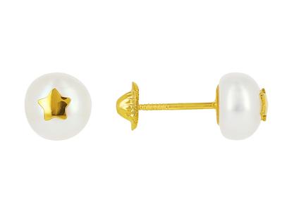 Orecchini Perle Etoile, Oro Giallo 18 Carati - Immagine Standard - 1