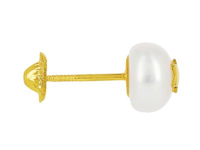 Orecchini Perline A Stella, Oro Giallo 18 Carati - Immagine Standard - 3