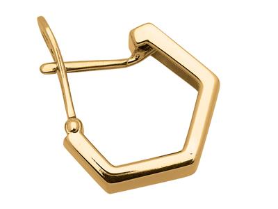 Orecchini A Cerchio A Forma Di Losanga, Oro Giallo 18 Carati - Immagine Standard - 2