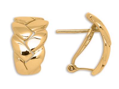 Orecchini Intrecciati, 16 Mm, Oro Giallo 18 Carati - Immagine Standard - 1