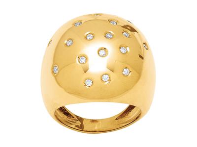 Anello Costellazione, Diamanti 0,26 Carati, Oro Giallo 18 Carati, Dito 54 - Immagine Standard - 1