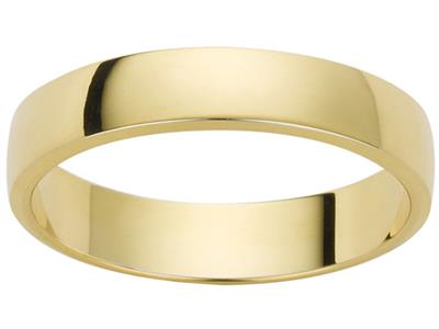 Fede Nuziale A Nastro, 3,50 X 1,50 Mm, Oro Giallo 18k, Dito 57 - Immagine Standard - 1