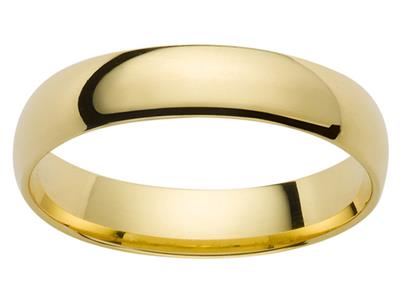 Fede Comfort 1/2, 3,50 X 1,80 Mm, Oro Giallo 18 Ct, Dito 55 - Immagine Standard - 1