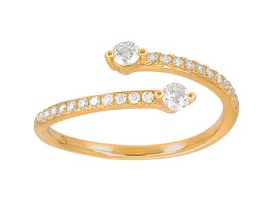 Anello Toi Et Moi, Diamanti Da 0,29ct, Oro Giallo 18 Kt, Misura Del D Ito 52 - Immagine Standard - 1