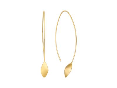 Orecchini Pendenti A Forma Di Losanga Da 7 Cm, Oro Giallo 18 Carati - Immagine Standard - 1