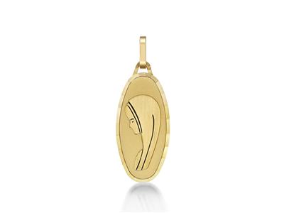 Medaglia Della Vergine Maria 21 Mm, Oro Giallo 18 Carati - Immagine Standard - 1