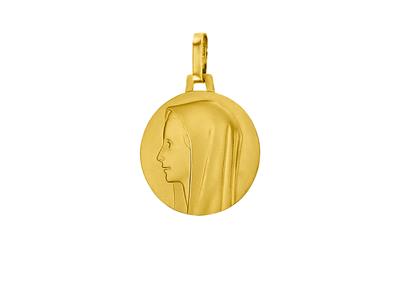 Medaglia Della Vergine Maria 18 Mm, Oro Giallo 18 Carati - Immagine Standard - 1
