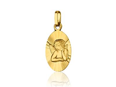 Medaglia Fantasy Angel 16 Mm, Oro Giallo 18 Carati