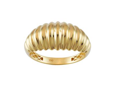Anello Godronnée 9,50 Mm, Oro 18kt Giallo, Dito 54