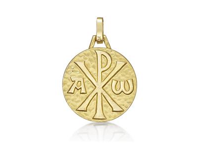 Medaglia Crismale 18 Mm, Oro Giallo 18 Carati - Immagine Standard - 1