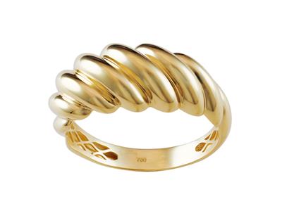 Anello Ritorto 8,50 Mm, Oro Giallo 18k, Dito 52