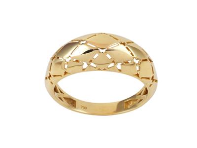 Anello 6,50 MM Tartaruga, Oro Giallo 18k, Dito 56