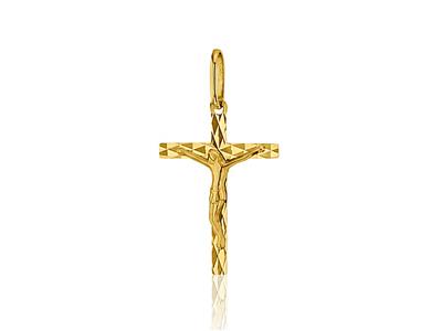 Ciondolo Croce Di Cristo Massiccio 19 Mm, Oro Giallo 18 Carati