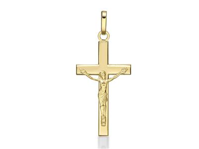Ciondolo Croce Di Cristo 22 Mm, Oro Giallo 18 Carati