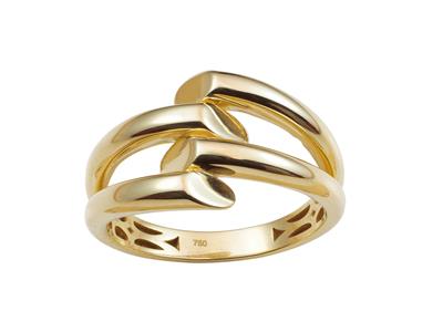 Anello, Tubi Smussati 11 Mm, Oro Giallo 18k, Dito 54