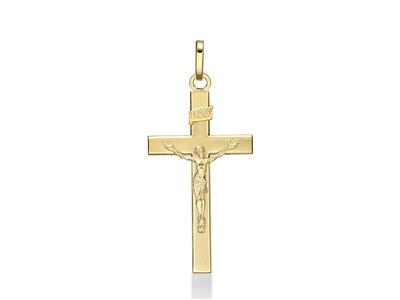 Ciondolo Cristo Inri 24 Mm, Oro Giallo 18 Carati - Immagine Standard - 1