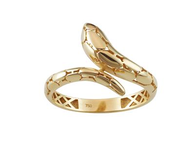 Anello Serpente Squamato 3 Mm, Oro Giallo 18kt, Dito 52