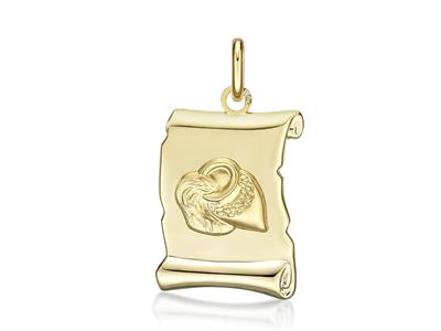 Medaglia Dello Zodiaco, Acquario 20 Mm, Oro Giallo 18 Ct. - Immagine Standard - 1