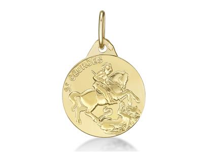 Medaglia Di San Giorgio 15 Mm, Oro Giallo 18 Carati - Immagine Standard - 1