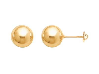 Orecchini, Sfera 8 Mm, Oro Giallo 18 Carati - Immagine Standard - 1