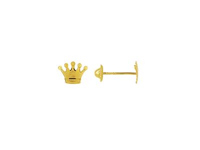 Orecchini, Corona, Oro Giallo 18 Carati - Immagine Standard - 1