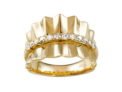 Anello Froufrou 13 Mm, Diamanti 0,32 Carati, Oro Giallo 18k, Dito 56 - Immagine Standard - 1