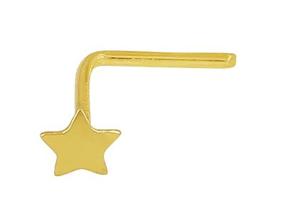 Stella A Becco Doca 3 Mm, Gambo Angolare, Oro Giallo 18 Ct.