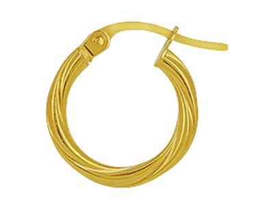 Tubo Torchon Creoles 2 Mm, Diametro Interno 10 Mm, Oro Giallo 18 Ct. - Immagine Standard - 2