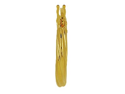 Tubo Torchon Creoles 2 Mm, Diametro Interno 10 Mm, Oro Giallo 18 Ct. - Immagine Standard - 3