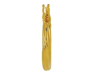 Tubo Torchon Creoles 2 Mm, Diametro Interno 15 Mm, Oro Giallo 18 Ct. - Immagine Standard - 3