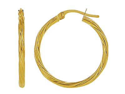 Tubo Torchon Creoles 2 Mm, Diametro Interno 20 Mm, Oro Giallo 18 Ct. - Immagine Standard - 1