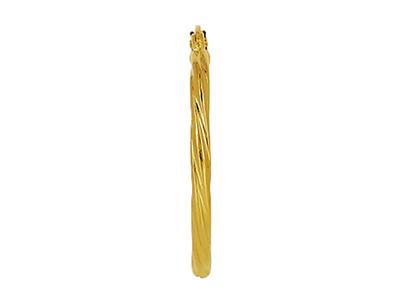 Tubo Torchon Creoles 2 Mm, Diametro Interno 20 Mm, Oro Giallo 18 Ct. - Immagine Standard - 3