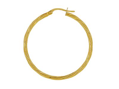 Tubo Torchon Creoles 2 Mm, Diametro Interno 30 Mm, Oro Giallo 18 Ct. - Immagine Standard - 2