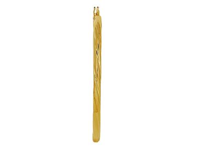 Tubo Torchon Creoles 2 Mm, Diametro Interno 30 Mm, Oro Giallo 18 Ct. - Immagine Standard - 3