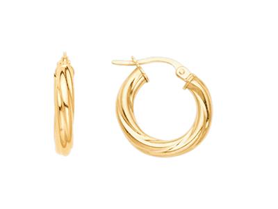 Tubo Torchon Creoles 3 Mm, Diametro Interno 10 Mm, Oro Giallo 18 Ct. - Immagine Standard - 1