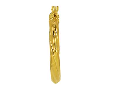 Tubo Torchon Creoles 3 Mm, Diametro Interno 15 Mm, Oro Giallo 18 Ct. - Immagine Standard - 3