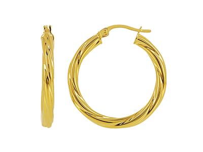 Tubo Torchon Creoles 3 Mm, Diametro Interno 20 Mm, Oro Giallo 18 Ct. - Immagine Standard - 1