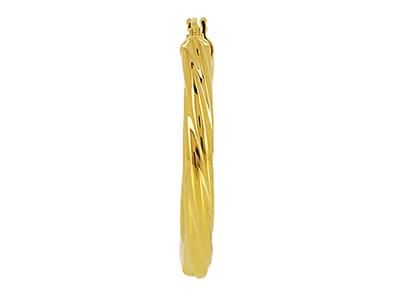 Tubo Torchon Creoles 3 Mm, Diametro Interno 20 Mm, Oro Giallo 18 Ct. - Immagine Standard - 3